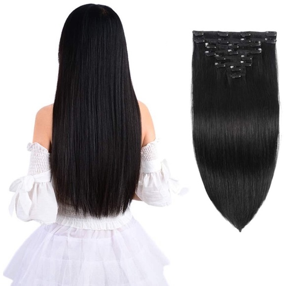 14" Remy Clip Human Hair Extensions - Picture 1 of 7